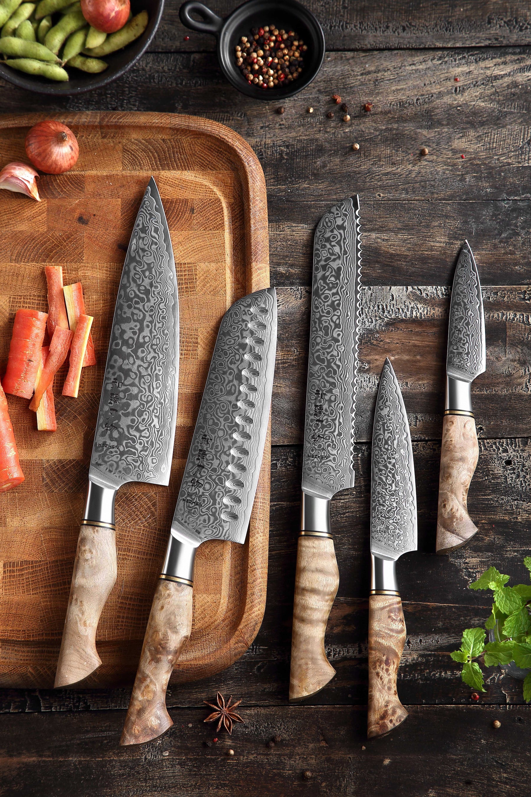 Modern Damascus Chef Knives - Performance and Beauty Refined