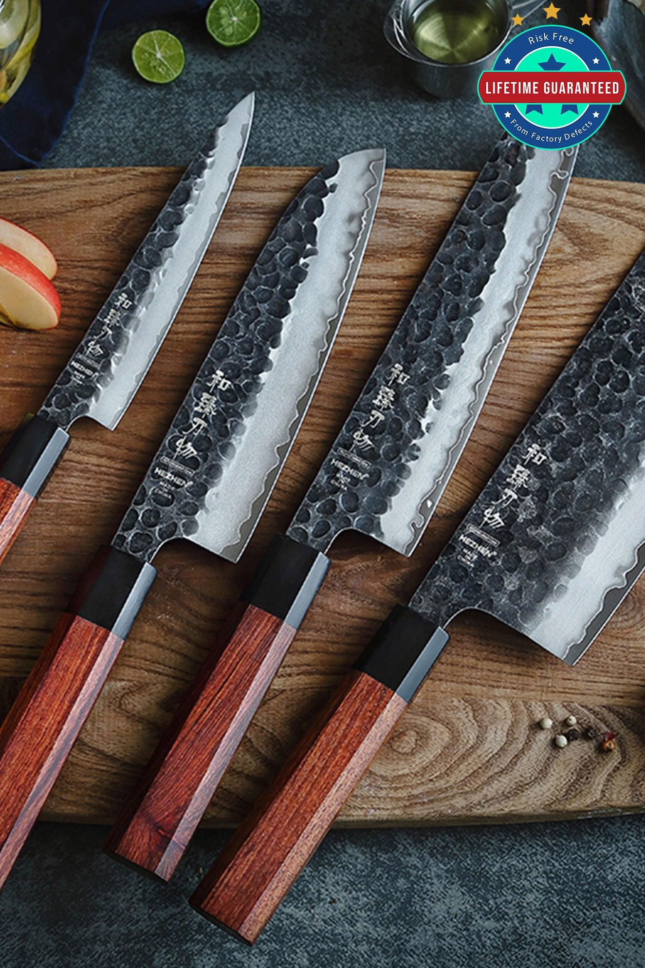4pcs, Kitchen Knife Set, Fruit Paring Knife, Chef Knife, Meat Cleaver, And  More, Damascus Utility Knives, Kitchen Gadgets, Kitchen Accessories, Back T