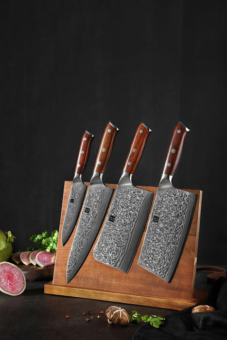 Xinzuo B13R 4 Pcs 67 Layer Damascus Steel Chef Knife Set