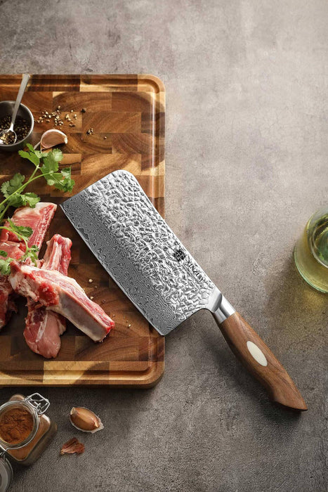 Xinzuo B46W Damascus Bone Cleaver 67 Layer AUS-10 Damascus Meat Cleaver