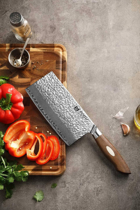 Xinzuo B46W Damascus Cleaver Knife 67 Layer Genuine Japanese AUS-10 Steel