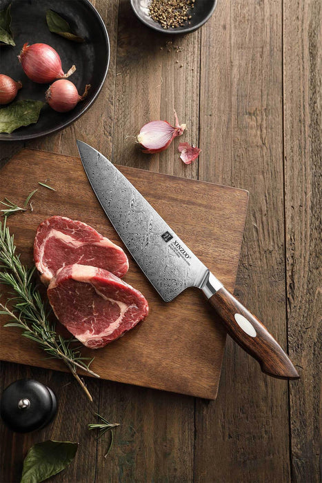 Xinzuo B46D 110 Layer Damascus Chef Knife Dessert Ironwood Handle