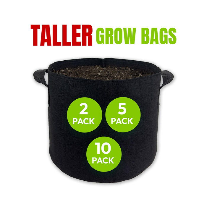 Taller Nonwoven Grow Bags Plant Fabric Pots