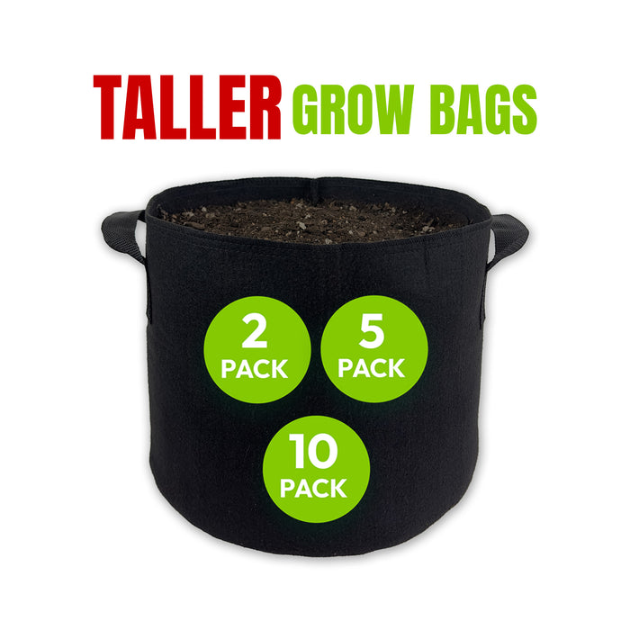 Taller Nonwoven Grow Bags Plant Fabric Pots
