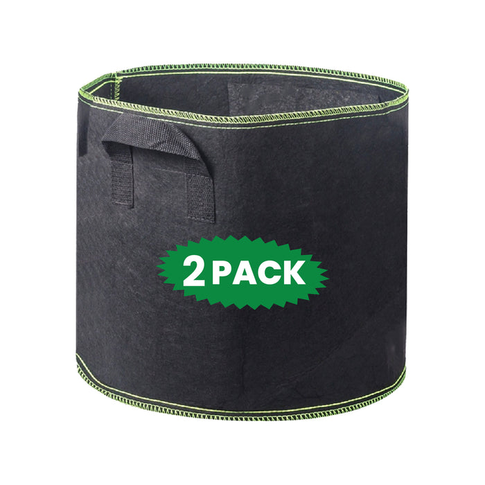 where to buy grow bags for plants 2 Pack Plant Grow Bags Heavy Duty Thickened Nonwoven Black Plant Fabric Pots Reinforced Handles