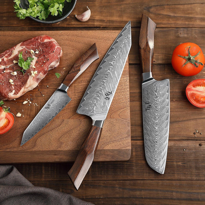Damascus 3 Piece Knife Set