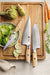 Xinzou B37S 3 pc Composite Stainless Steel Kitchen Knife Set Chef, Santoku, Utility with Pakka Wood Handle - The Bamboo Guy