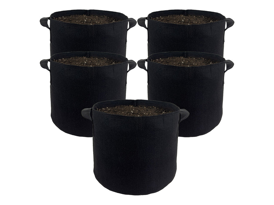 5 Packs Plant Grow Bags Fabric Pots Reinforced Handles