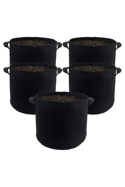 5 Packs Plant Grow Bags Heavy Duty Thickened Nonwoven Fabric Pots Reinforced Handles
