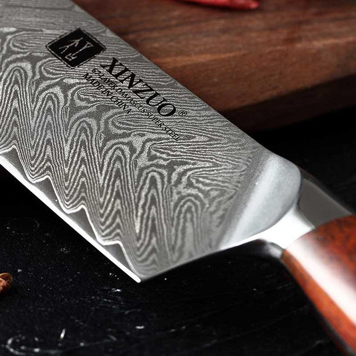 Xinzuo B27 67 Layer Japanese Damascus Santoku Knife Damascus Steel Santoku Knife