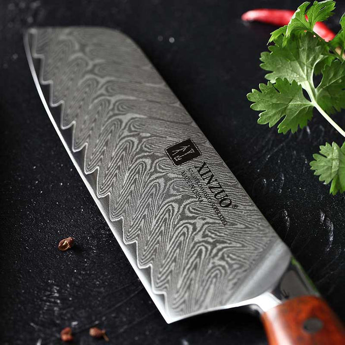 Xinzuo B27 67 Layer Japanese Damascus Santoku Knife Damascus Steel Santoku Knife