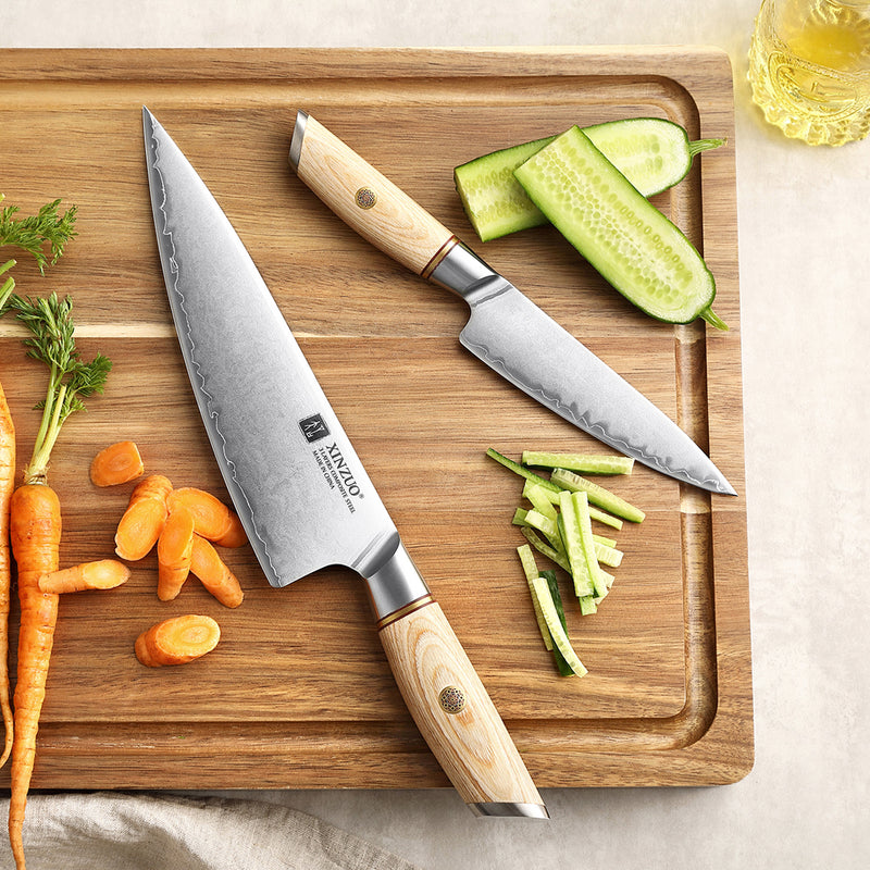 Xinzou B37S 2 Pcs Composite Stainless Steel Kitchen Knife Set with