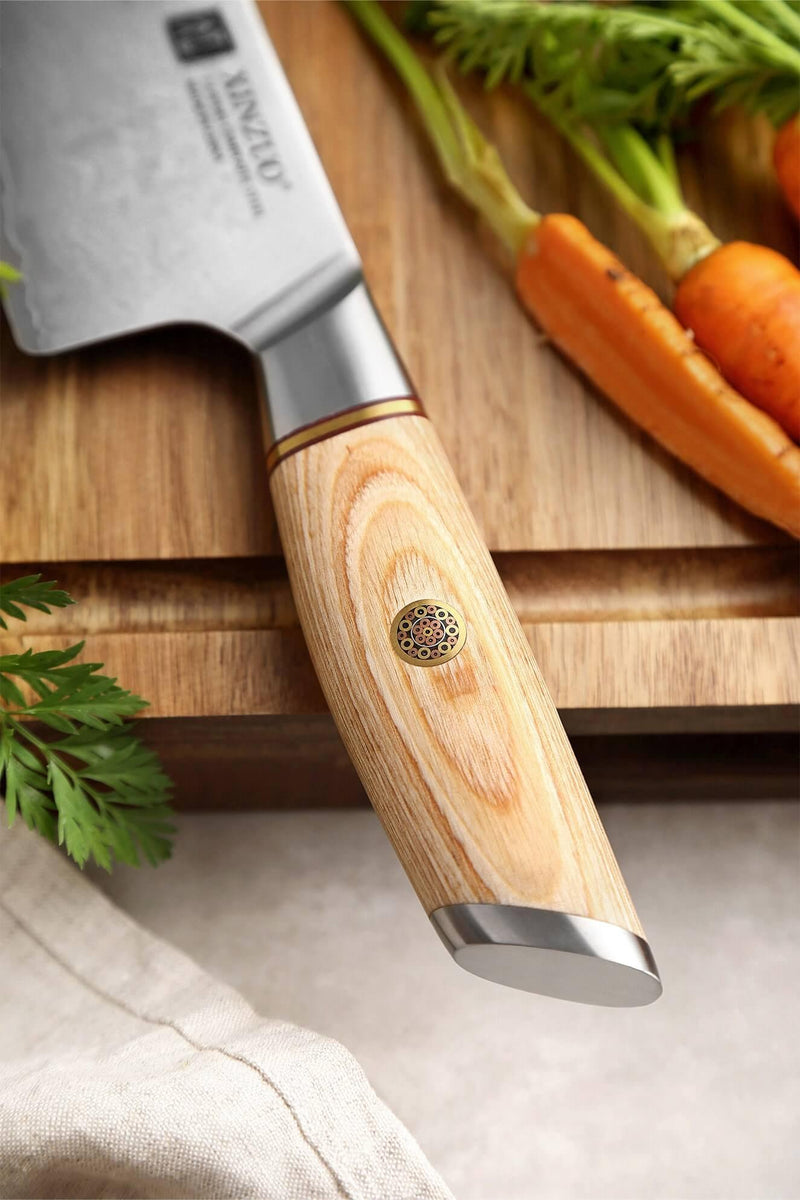 Xinzou B37S Composite Stainless Steel Kitchen Knife Set Chef knife with Pakka Wood Handle