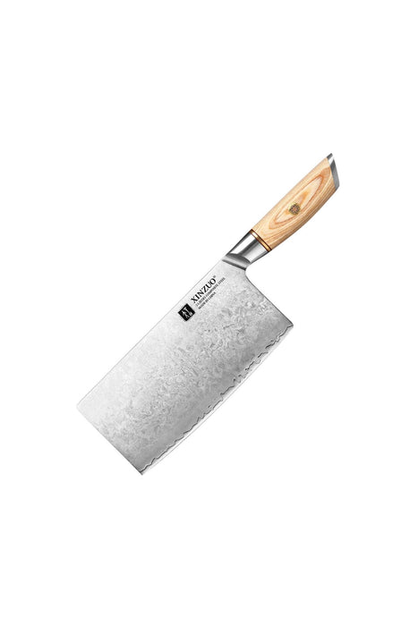 Xinzuo B37S Composite Stainless Steel Kitchen Cleaver Knife with Pakka Wood Handle - The Bamboo Guy