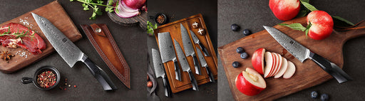 Damascus Kitchen Knives B32 Series - Build Your Own Bundle