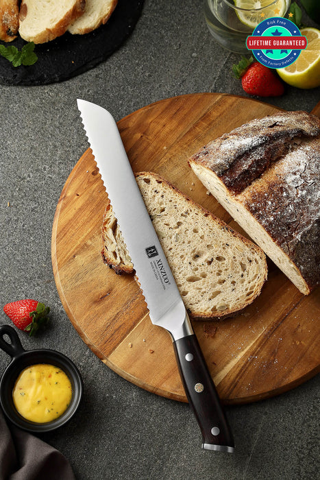 Xinzuo B13S German 1.4116 High Carbon Stainless Steel Bread Knife