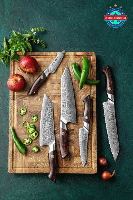 HEZHEN B38 5 Pcs 73 Layer Damascus Chef Knife Set