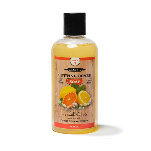 CLARK'S Cutting Board Soap - Orange & Lemon Extract Enriched - The Bamboo Guy