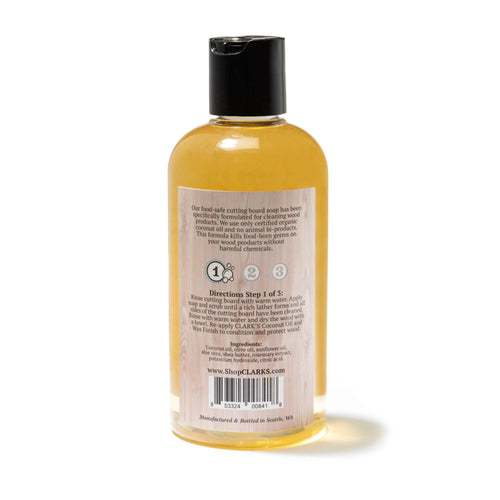 CLARK'S Coconut Cutting Board Soap - All Natural Castile Based 2