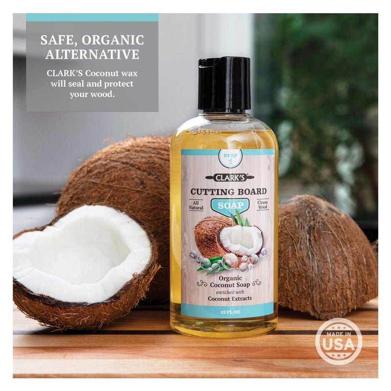 CLARK'S Coconut Cutting Board Soap - All Natural Castile Based 3