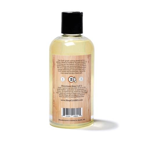 CLARK'S Cutting Board Oil - Lemon and Orange Extract Enriched 2