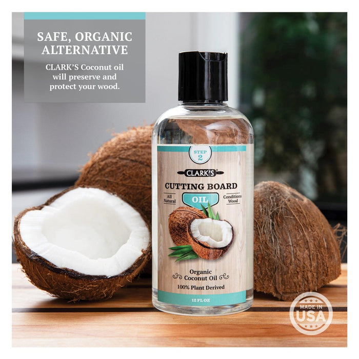 CLARK'S Coconut Cutting Board Oil - Highly Refined Coconut Oil - The Bamboo Guy