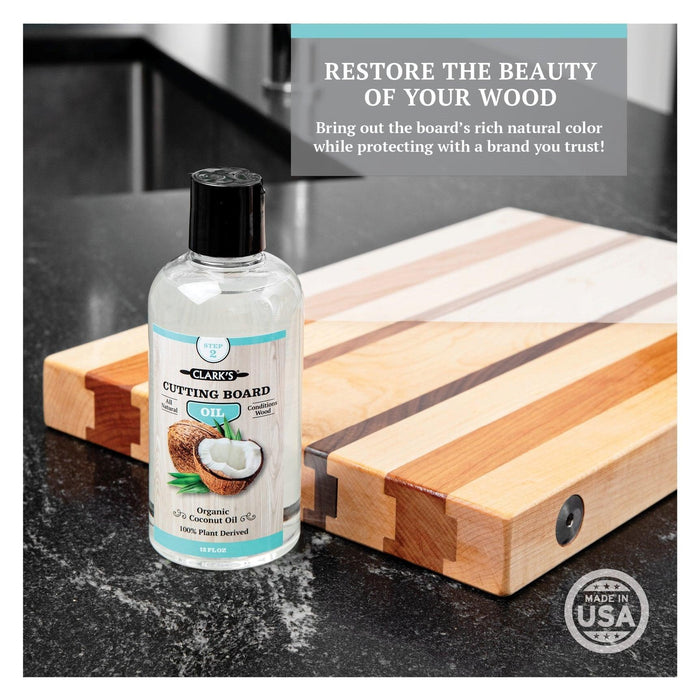 CLARK'S Coconut Cutting Board Oil - Highly Refined Coconut Oil - The Bamboo Guy