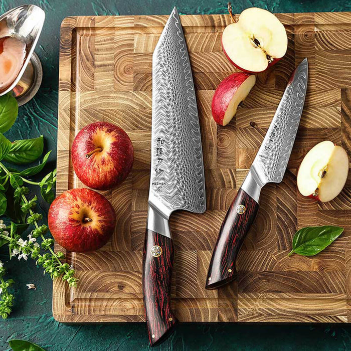 HEZHEN B38 2 Pcs 73 Layer Damascus Chef Knife Set 3