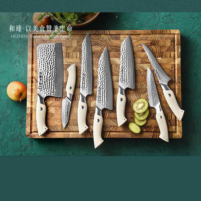 HEZHEN B38H 13 Pcs 67 Layer Damascus Chef knife Set 6