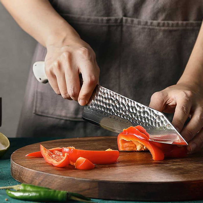 6Pcs Kitchen Steak Knives Set Japanese Damascus Style Stainless