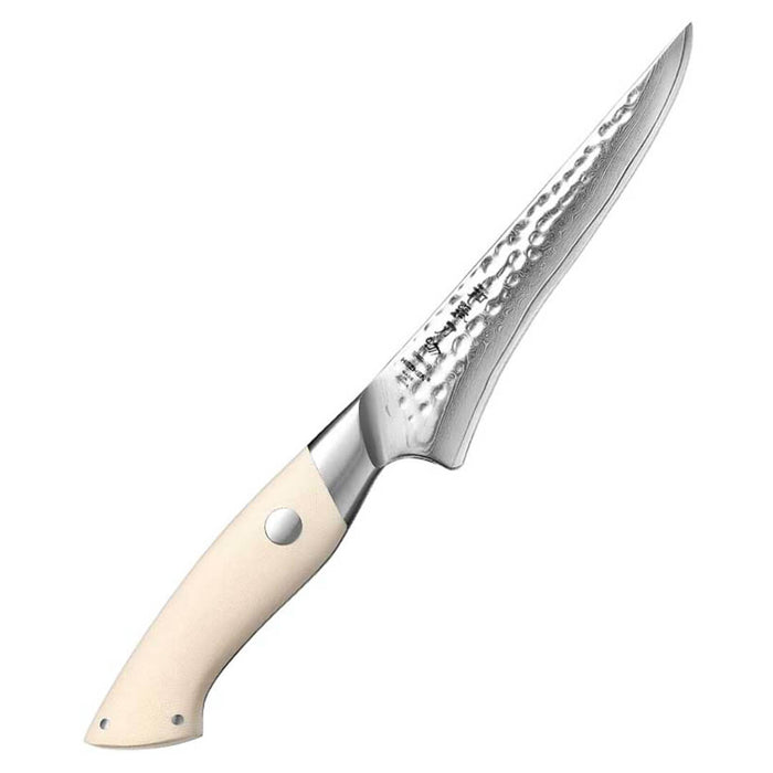 HEZHEN B38H 67 Layer Damascus Japanese Boning Knife White G10 Handle 11