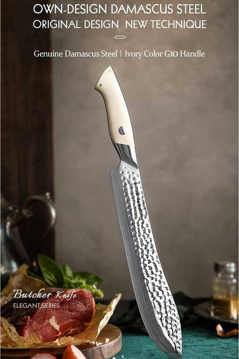HEZHEN B38H 67 Layer Japanese Damascus Butcher Knife 3
