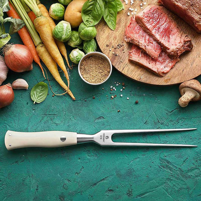 HEZHEN B38H Stainless Steel Turkey Fork Meat Fork & BBQ Fork G10 Handle 6