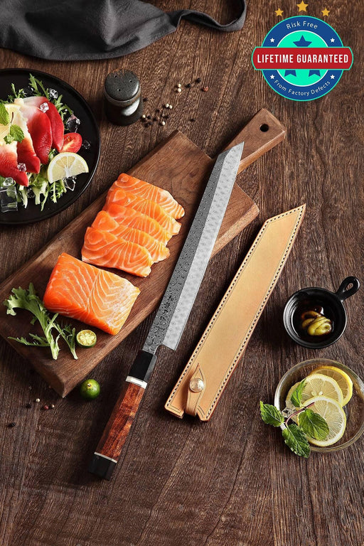 HEZHEN F3 Professional Kiritsuke Knife Bunka Knife Japanese 110 layers Damascus Steel Open Box