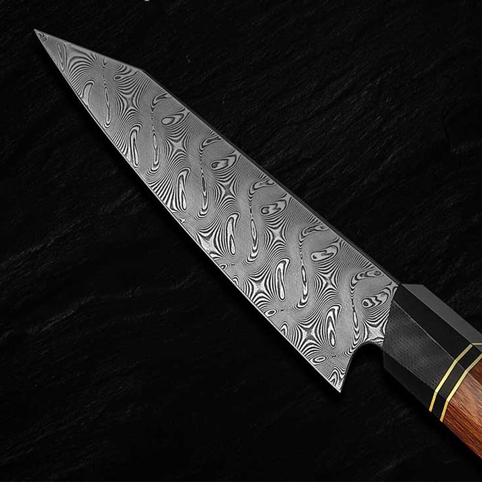 HEZHEN Retro F2 3 Pcs 110 Layer Damascus Steel Knife Set with Desert Ironwood Handles