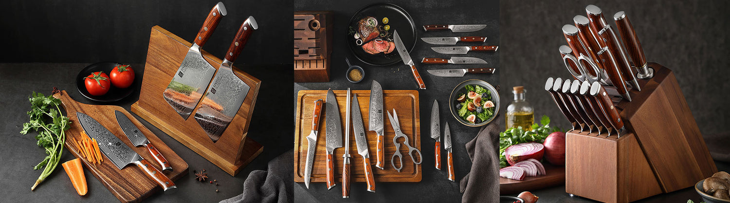 Damascus Kitchen Knives B13R Series - Build Your Own Bundle