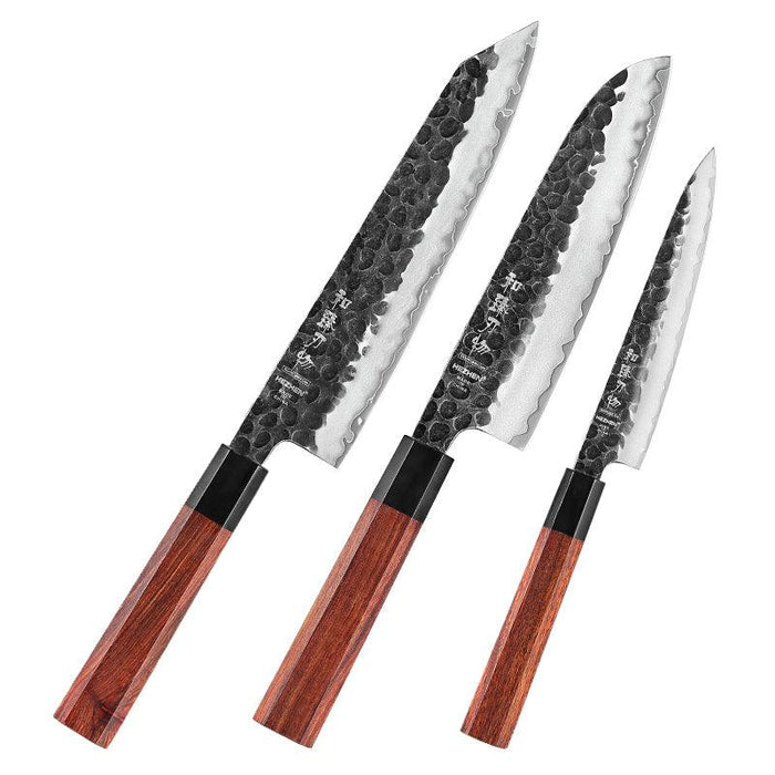 Hezhen PM8S 3pcs Chef Santoku and Utility Knife Set - The Bamboo Guy