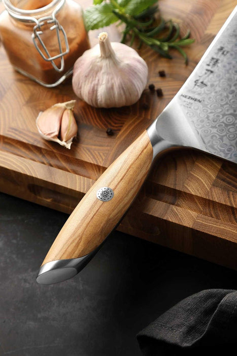Hezhen X01 Flagship Series Damascus Cleaver Knife 3
