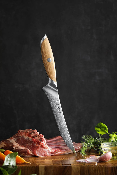 Hezhen X01 Flagship Series Damascus Fillet Knife 3