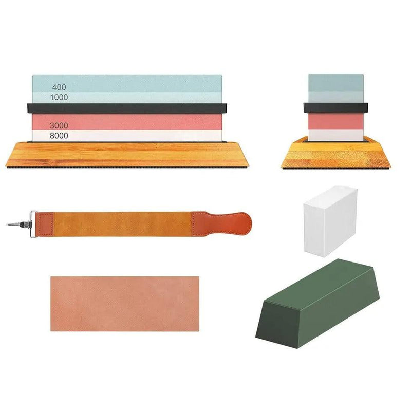 Natural Knife Sharpener Sharpening Stone Whetstone Set Kit