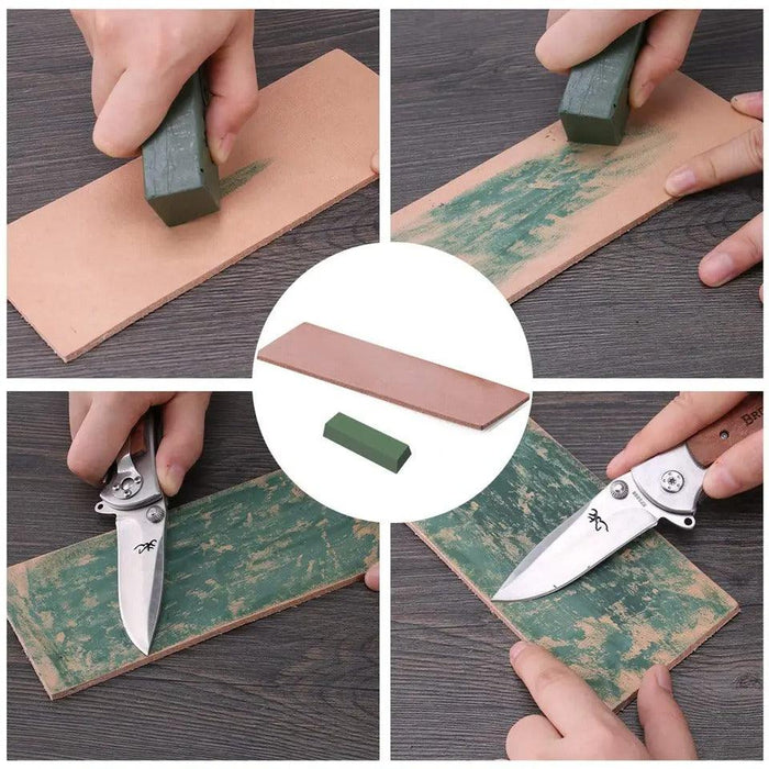 Natural Knife Sharpener Sharpening Stone Whetstone Set Kit - The Bamboo Guy