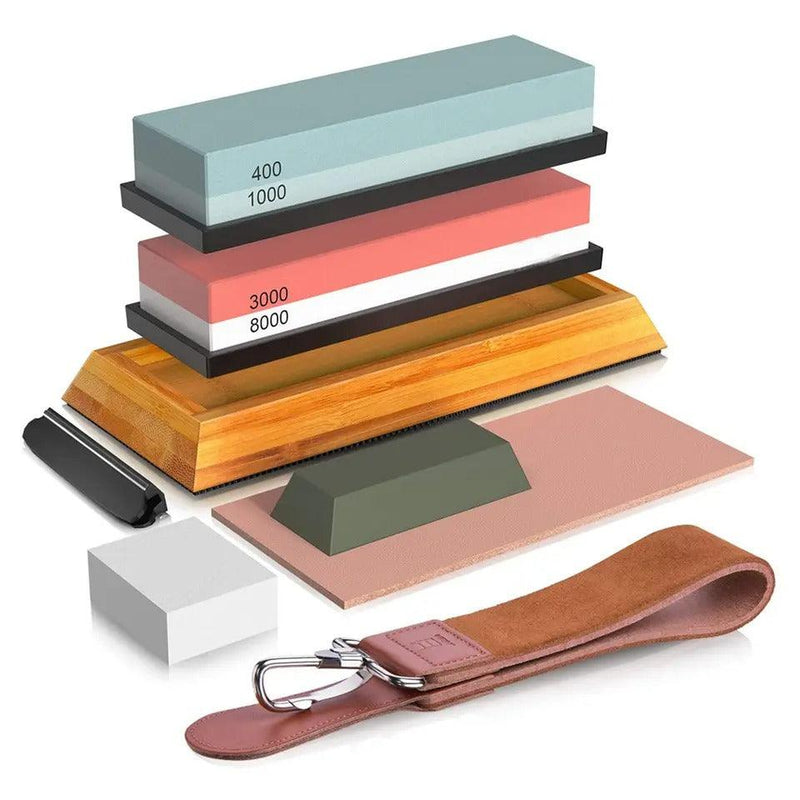 Natural Knife Sharpener Sharpening Stone Whetstone Set Kit