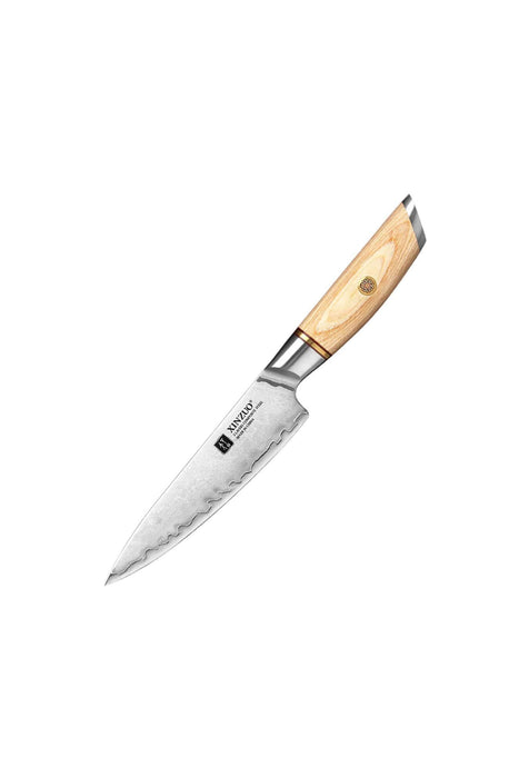 Xinzou B37S Composite Stainless Steel Utility knife with Pakka Wood Handle - The Bamboo Guy