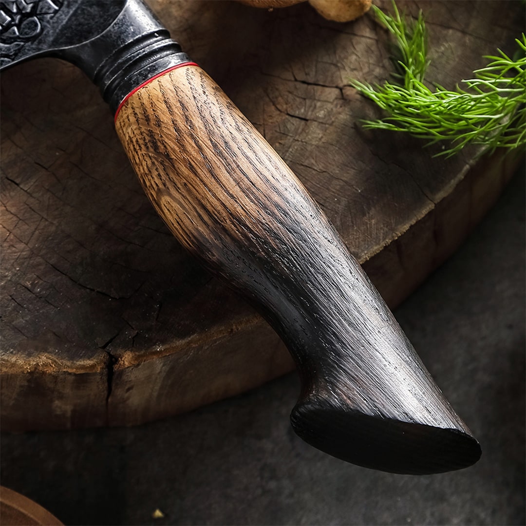 Xinzuo X06 67 Layers Damascus Steel Cleaver Knife Burnt White Oak