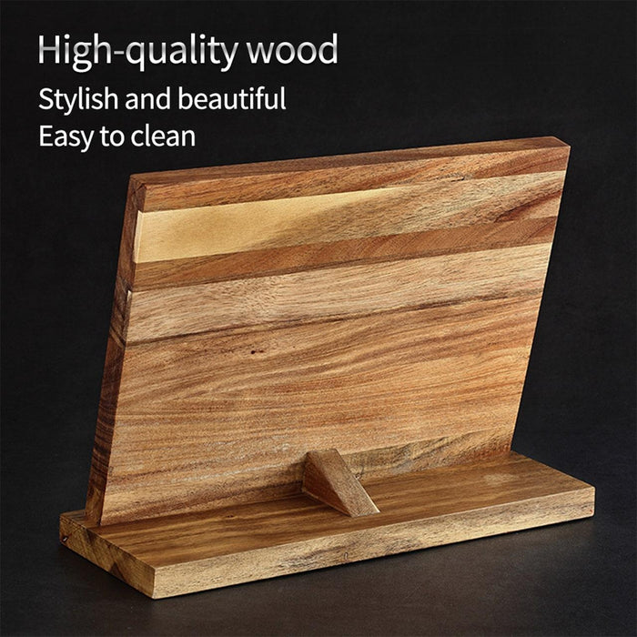 XINZUO Acacia Wood Magnetic Knife Holder Knife Stand - The Bamboo Guy