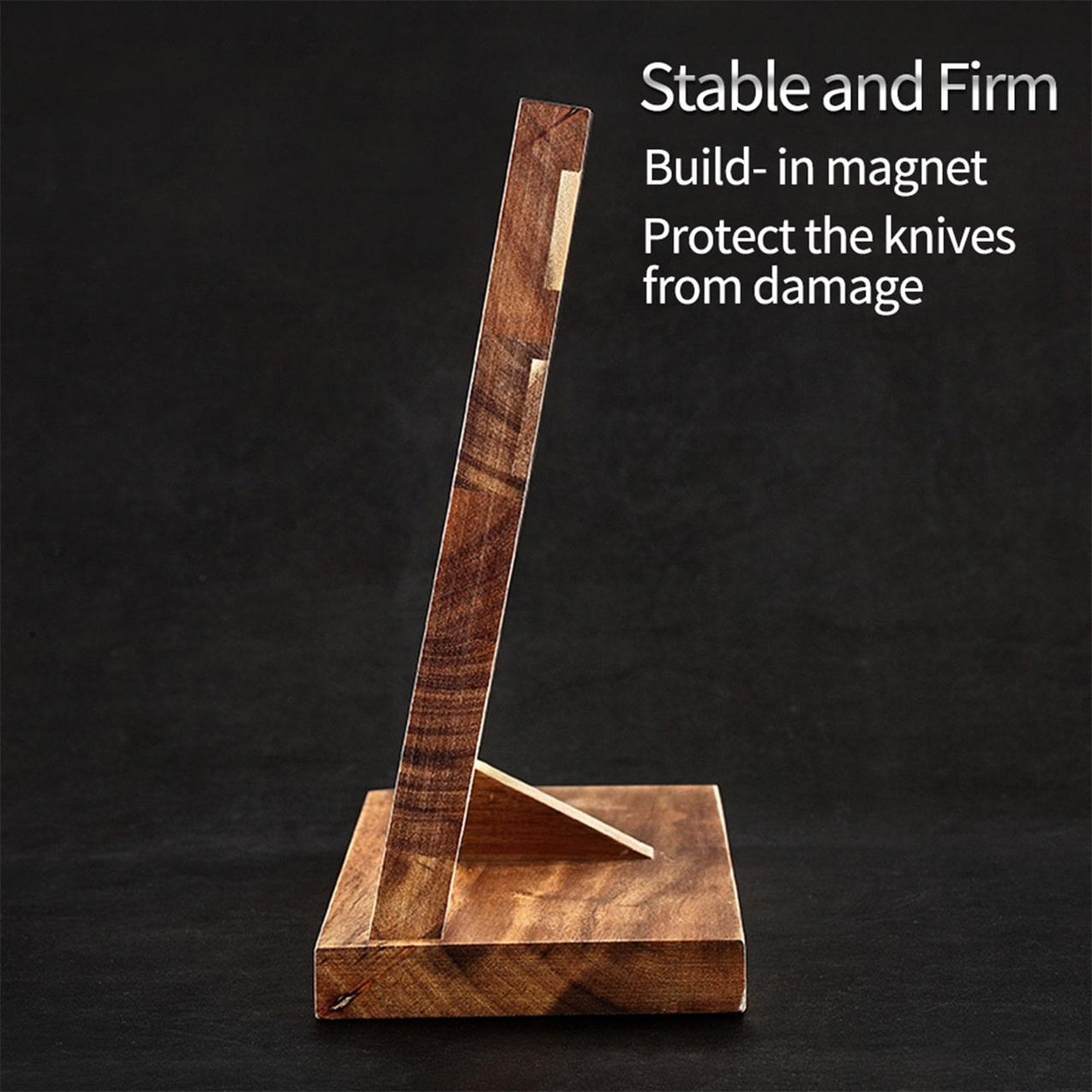 XINZUO Acacia Wood Magnetic Knife Holder Knife Stand