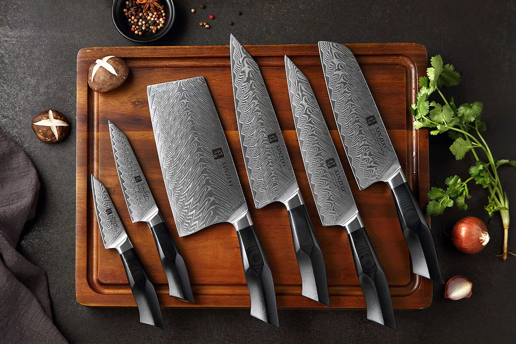 XINZUO B32 Feng Series 67 Layers Damascus Steel 6 Pcs Kitchen Knife Set