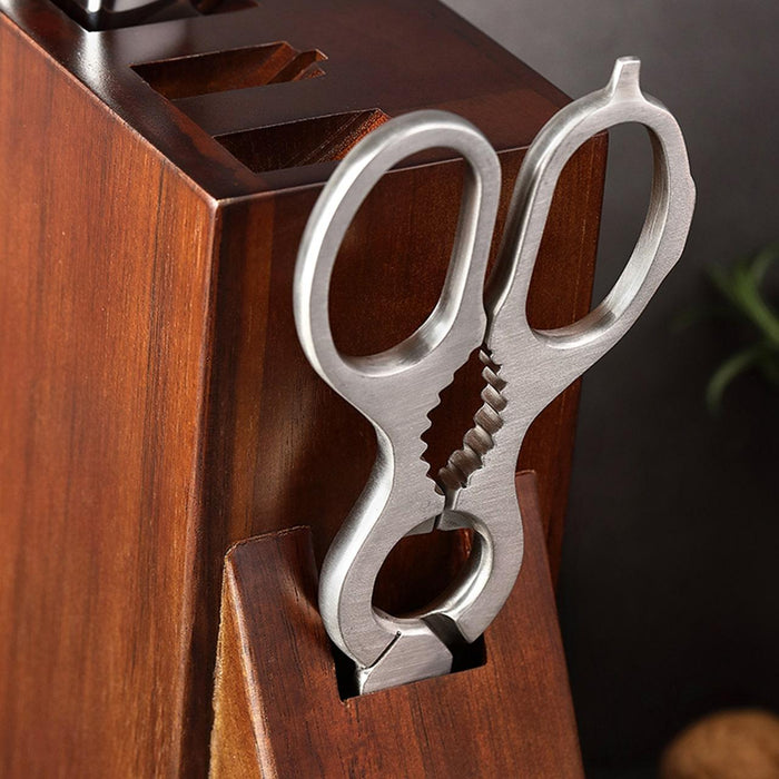 XINZUO Kitchen Knife Stand Knife Block Natural Acacia Wood - The Bamboo Guy