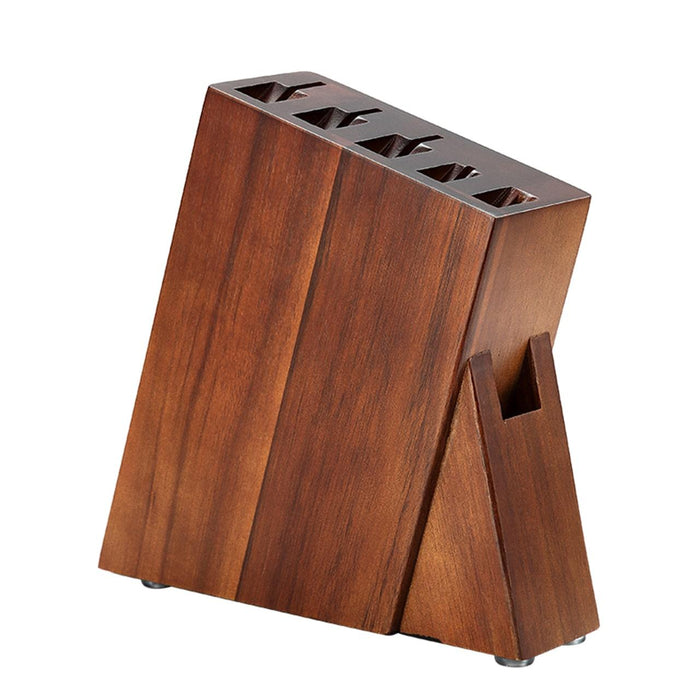 XINZUO Kitchen Knife Stand Knife Block Natural Acacia Wood - The Bamboo Guy