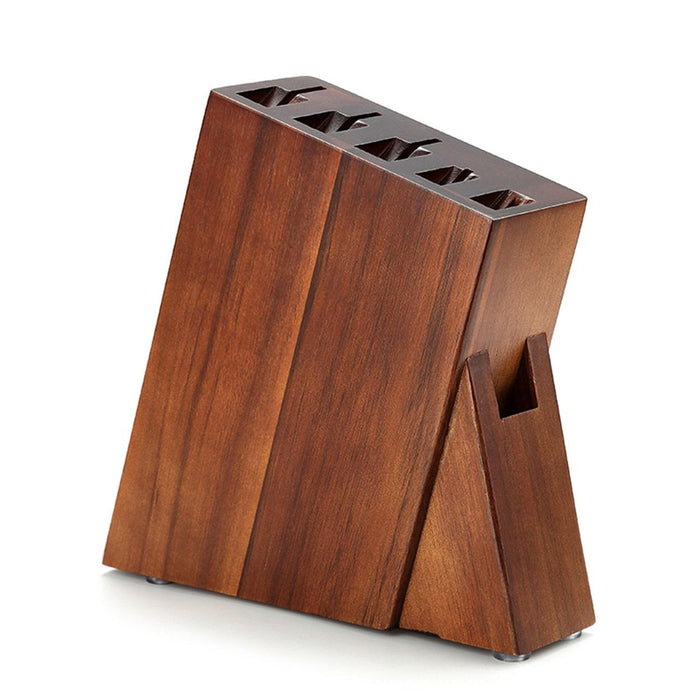 XINZUO Kitchen Knife Stand Knife Block Natural Acacia Wood - The Bamboo Guy